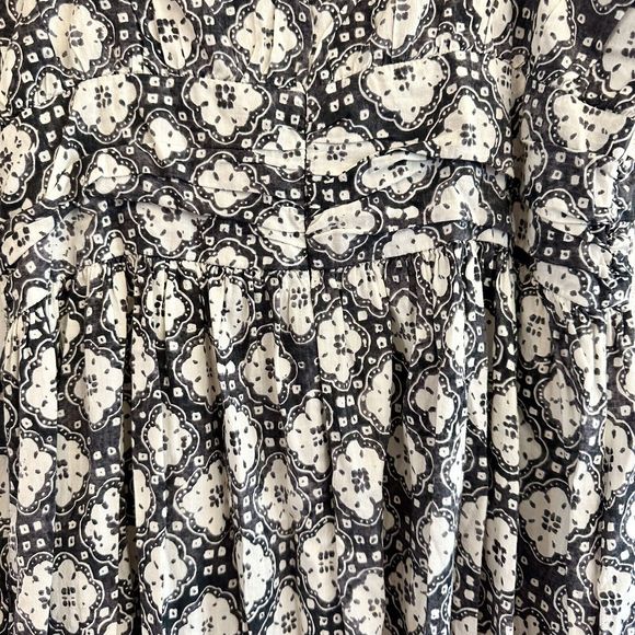 VINCE Dress Womens 6 Floral Print Knee Length Sundress Sleeveless Black - Picture 11 of 16